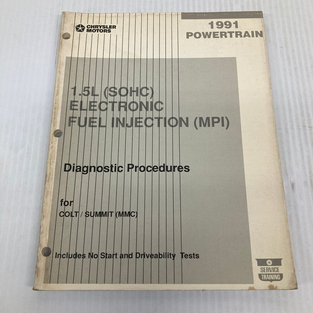 1991 Powertrain Chrysler 1.5L EFI Diagnostic Procedures Service Training